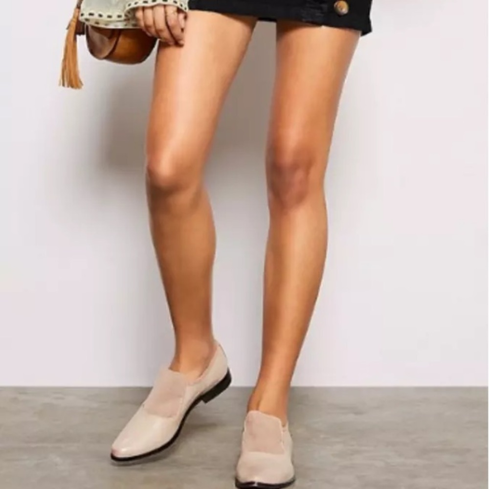 Free people NWOT slip on loafer suede